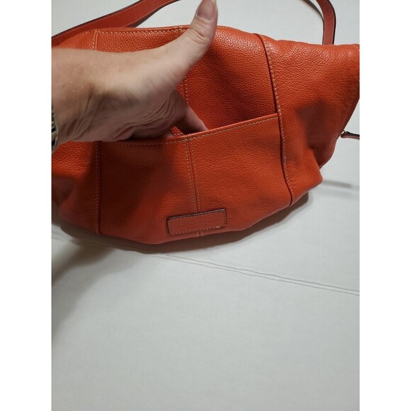 Tignanello No Contest Papaya Leather Cross Body/Shoulder Bag Purse Handbag - Picture 11 of 16